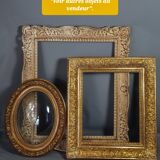 Old frame gilded stucco wood 47x38 foliage 42x32.9 cm Louis XIV SB style