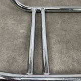 "L'Adap-Table" modular serving trolley in perforated metal and chrome