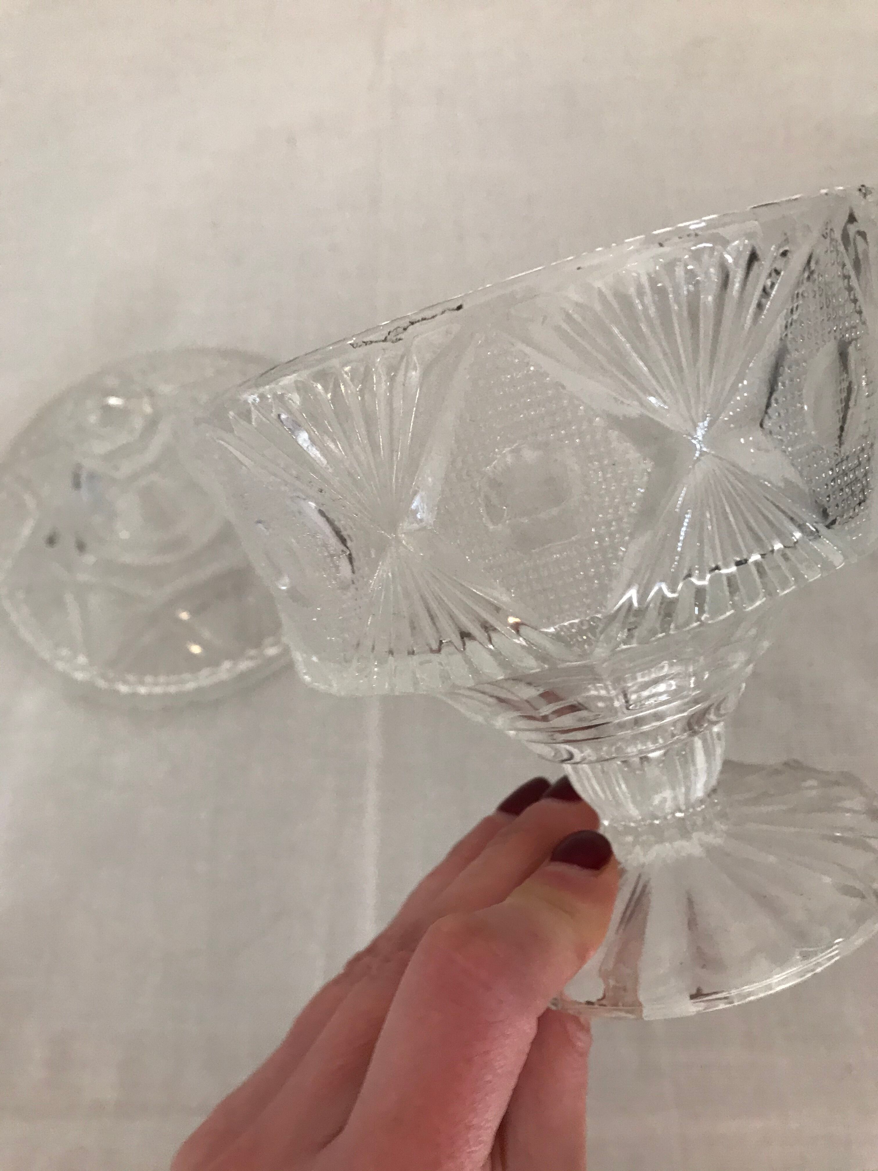 Chiseled glass candy