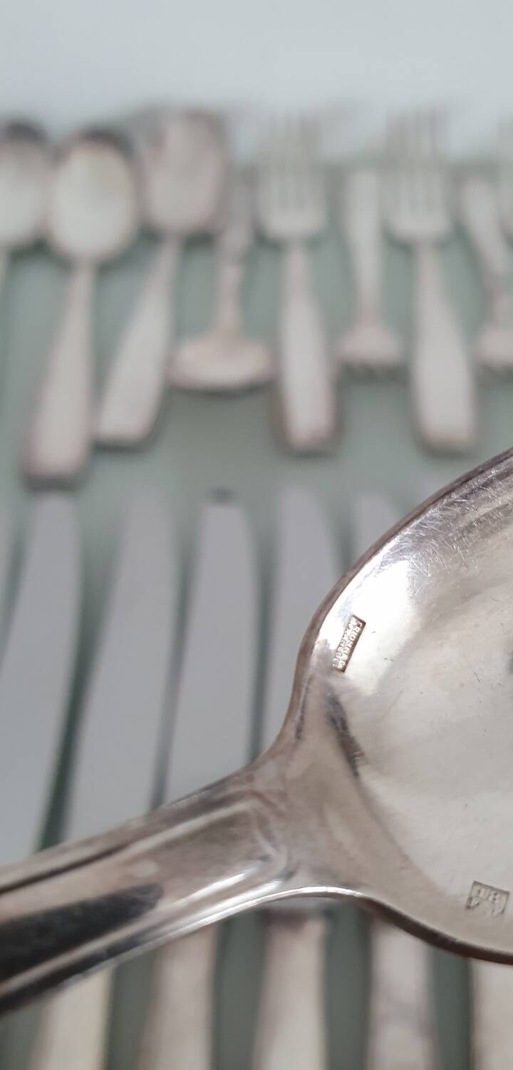 François Frionnet Art Deco silver-plated cutlery set