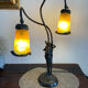 Lampe en bronze et verrerie Muller Frères Lunéville