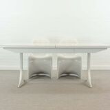 Extendable pedestal dining table by George Nelson for Herman Miller