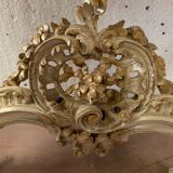 Carved console Louis XV style painted and gilded wood XX century