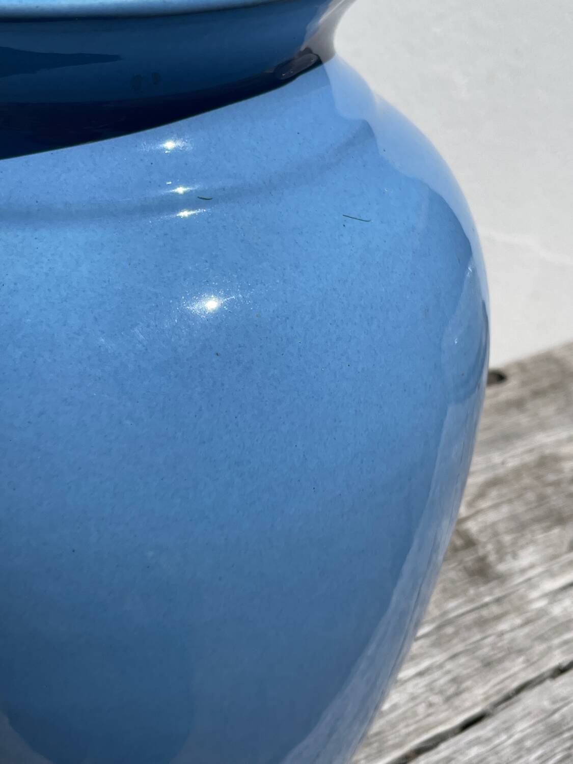 Vase en céramique bleue, 1980