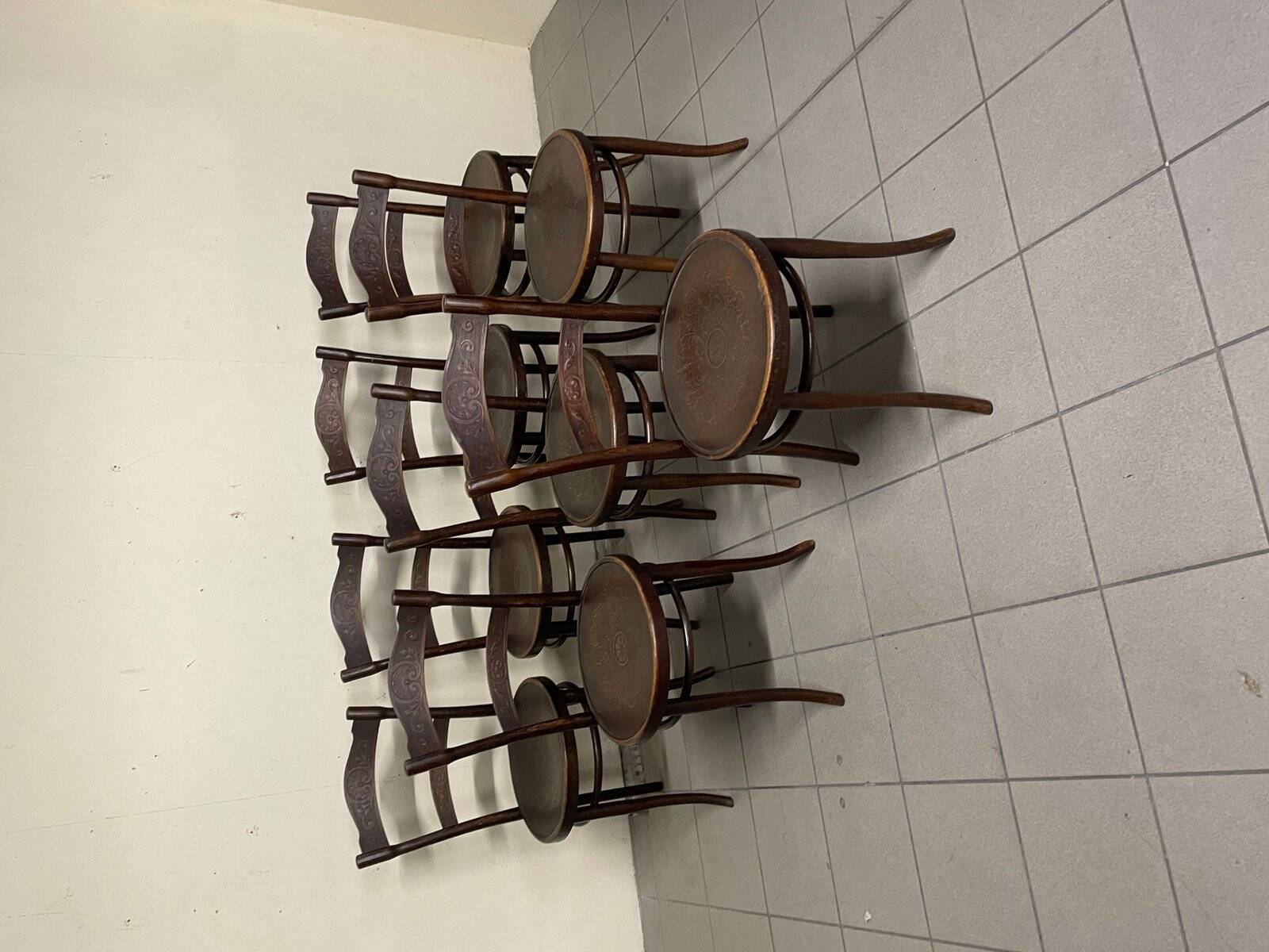 Vintage chairs by Michael Thonet for Thonet, 1930s, set of 8.