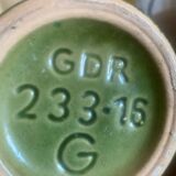 Green ceramic pitcher
