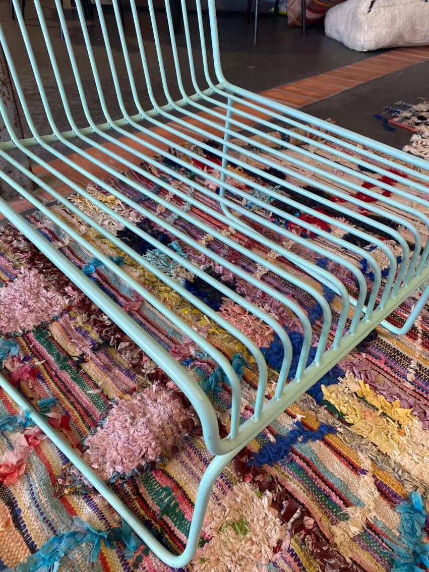 Outdoor or indoor wrought iron armchair