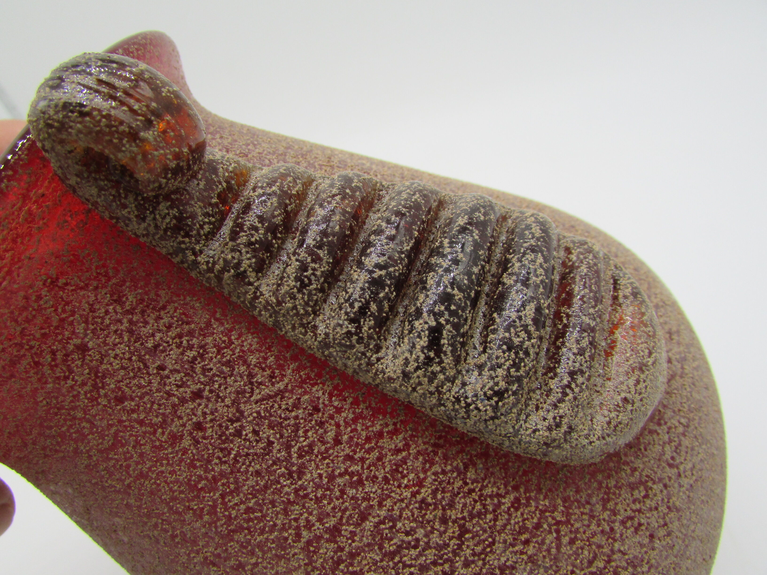 small vase glazed glass art-deco style