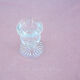 3 bougeoirs en verre transparent