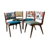 Suite of 4 vintage chairs 70 years