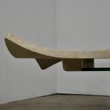 Coffee table in travertin 1980