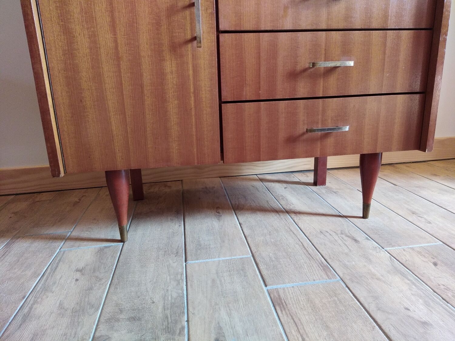 Scandinavian chest of drawers foot compass