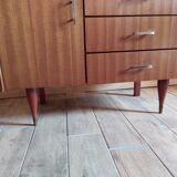 Commode scandinave pied compas