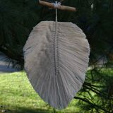 Plume en macramé tissage mural déco bohème