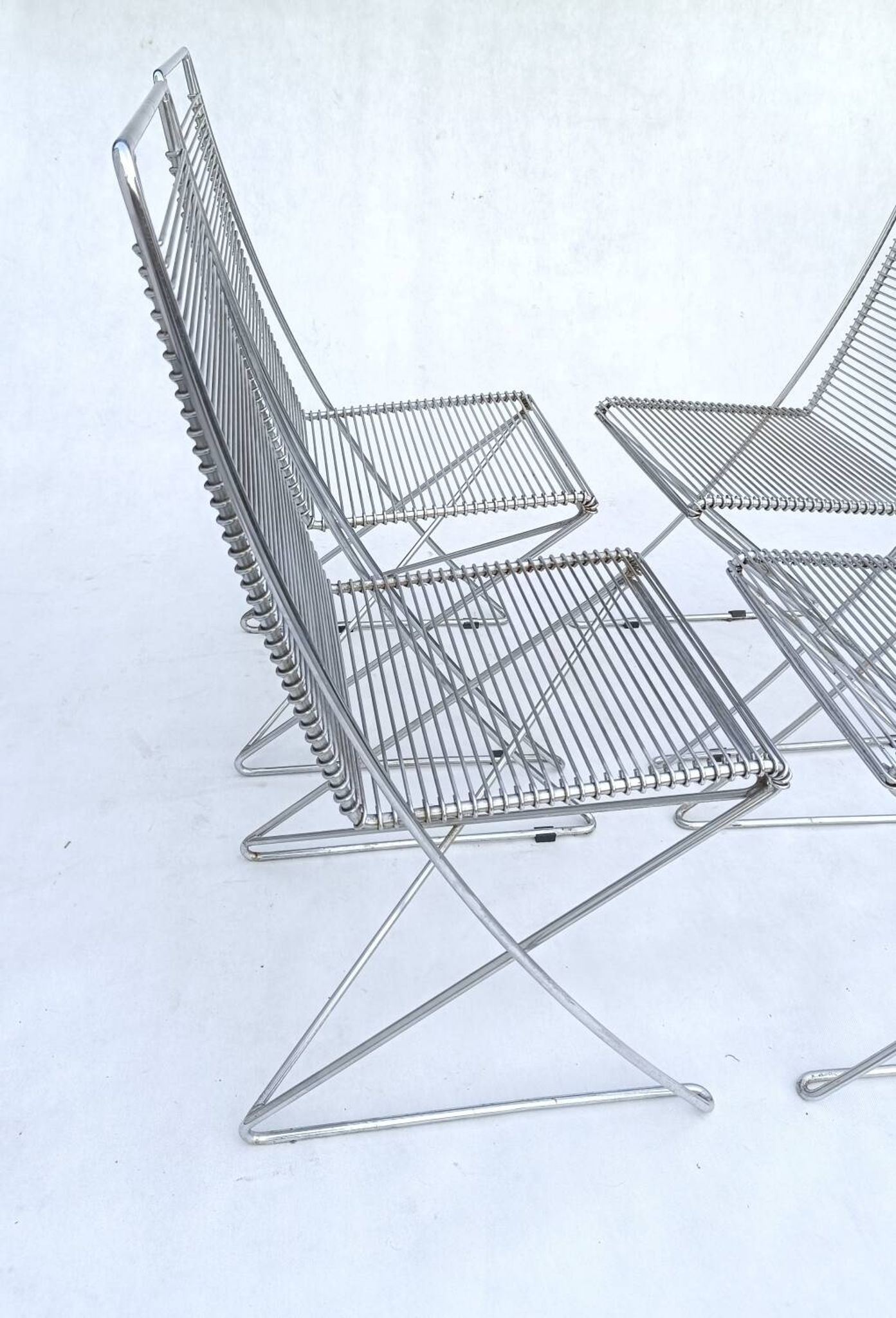 4 wire chairs by Till Behrens for Schlubach