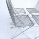 4 wire chairs by Till Behrens for Schlubach