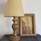 Orientalist oil, wooden and glass frame