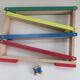 Toboggan wooden game and its vehicle-vintage