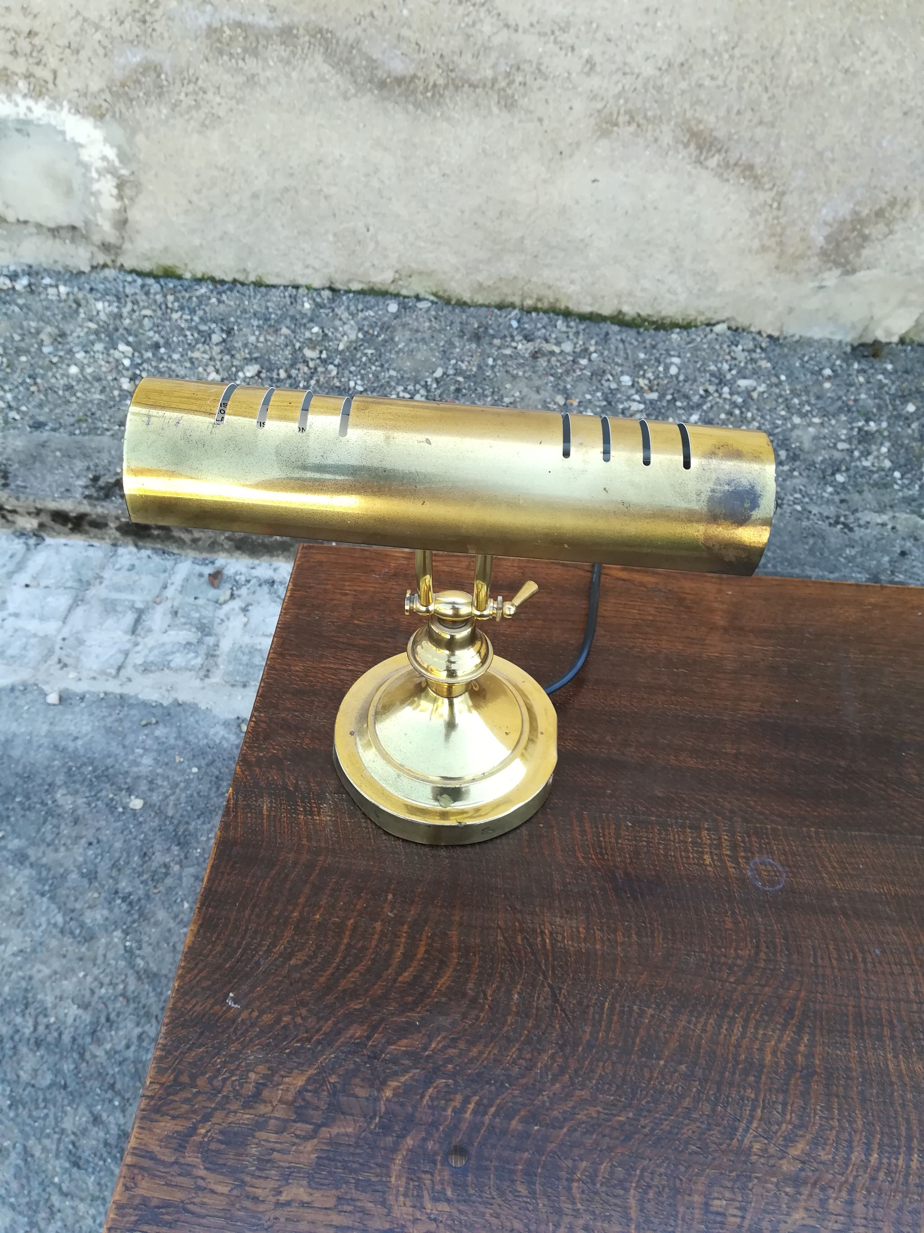 Brass desk lamp
