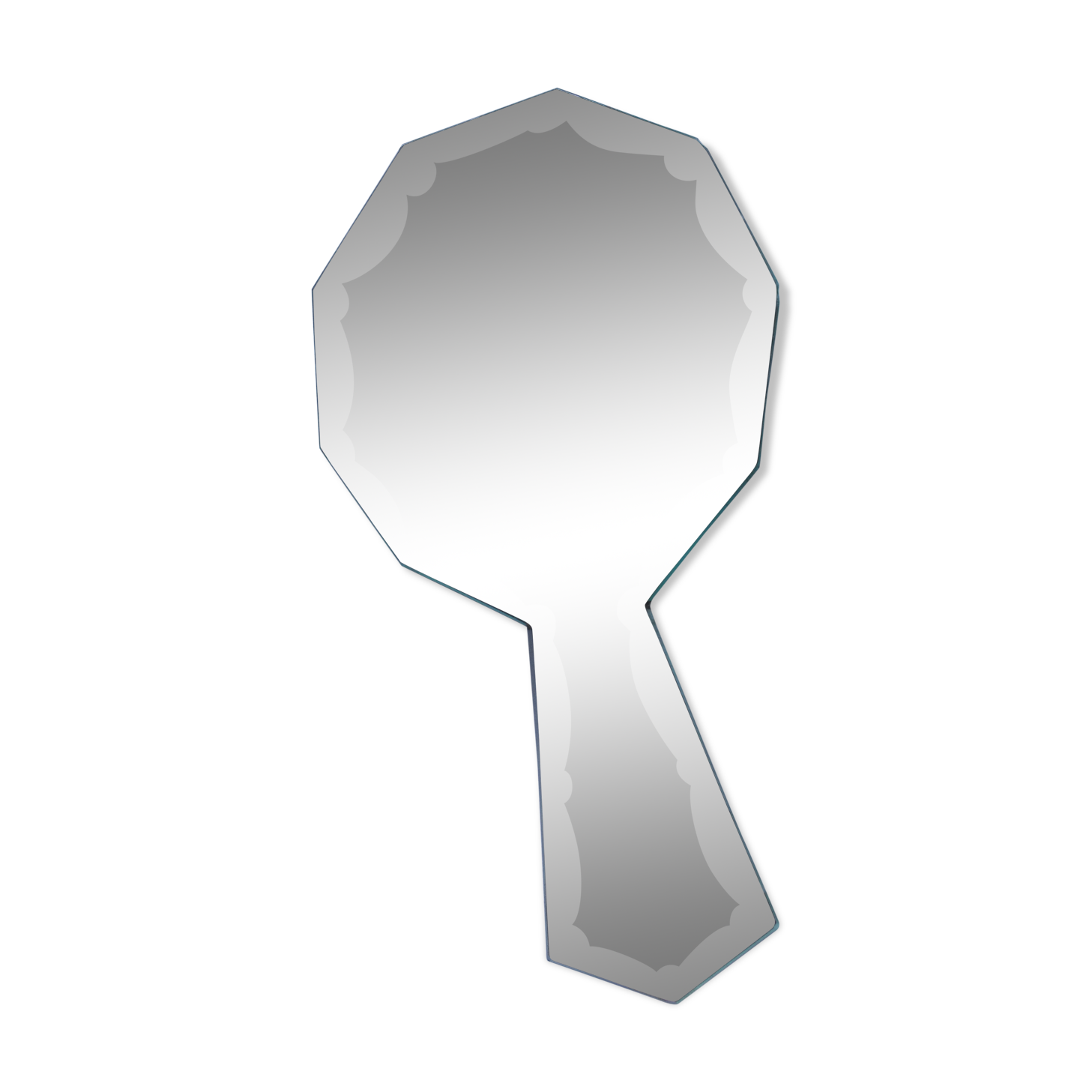 Bevelled hand mirror 26x15cm