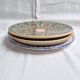 Henriot flat plates, hand-painted