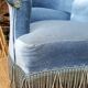 Fauteuil crapaud bleu