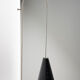 Hanging wall lamp with black perforated cap, 1960's