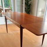 Large extendable designer dining table (seats 6 to 10), vintage, from the end of the 60s