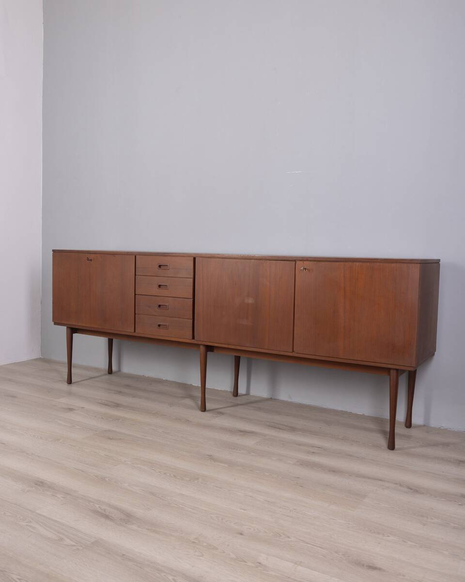 VINTAGE 1960S SIDEBOARD IN TEAK WOOD BY ITALIAN DESIGN