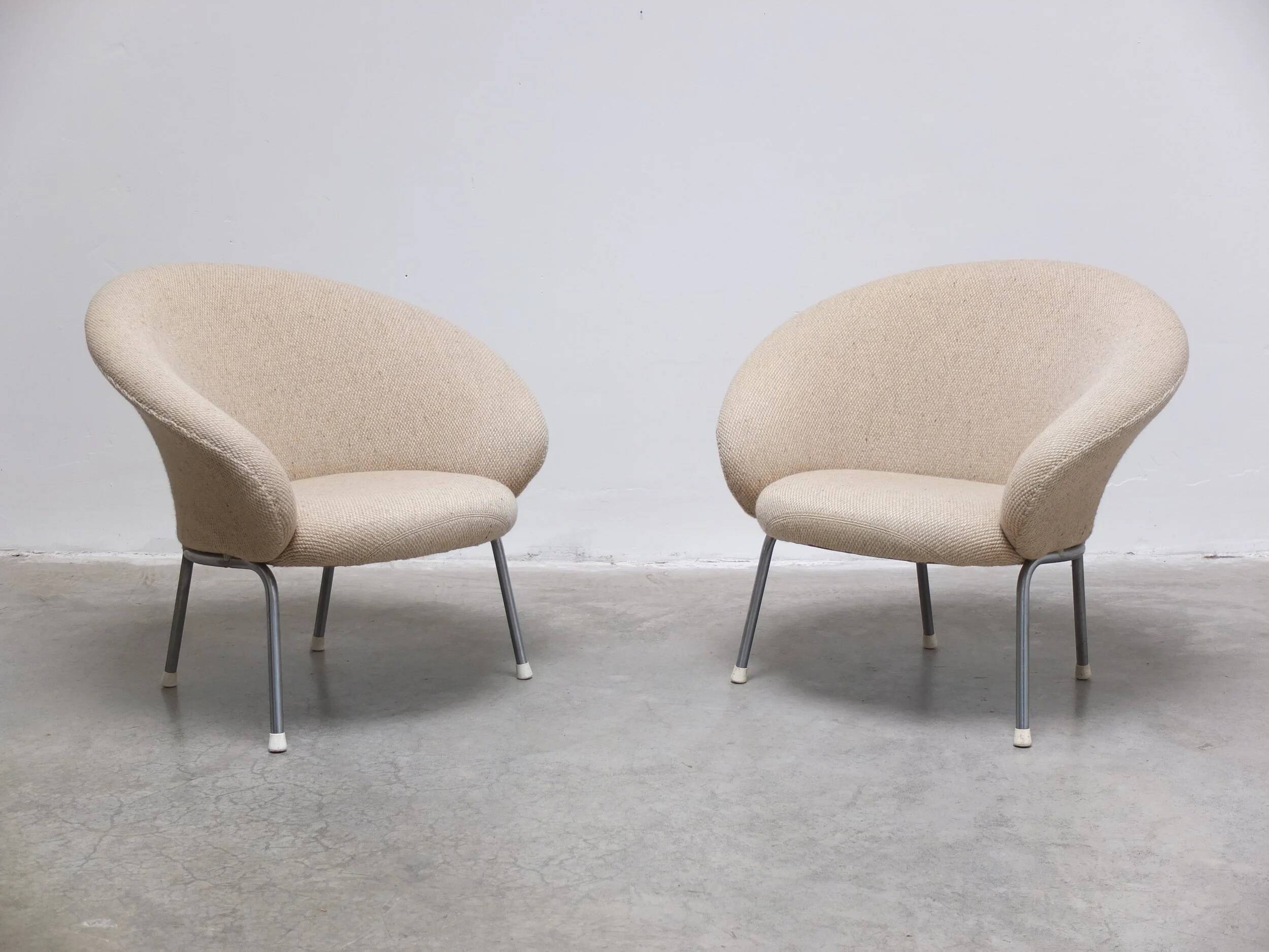 Rare pair of 'F570' lounge chairs by Pierre Paulin for Artifort, 1963