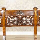 Antique Rosewood Parlor Set with Carved Backrests, Set of 3