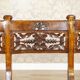Antique Rosewood Parlor Set with Carved Backrests, Set of 3
