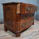 Curved commode from the Louis XIV period in marquetry - adorned with gilded bronze fittings.