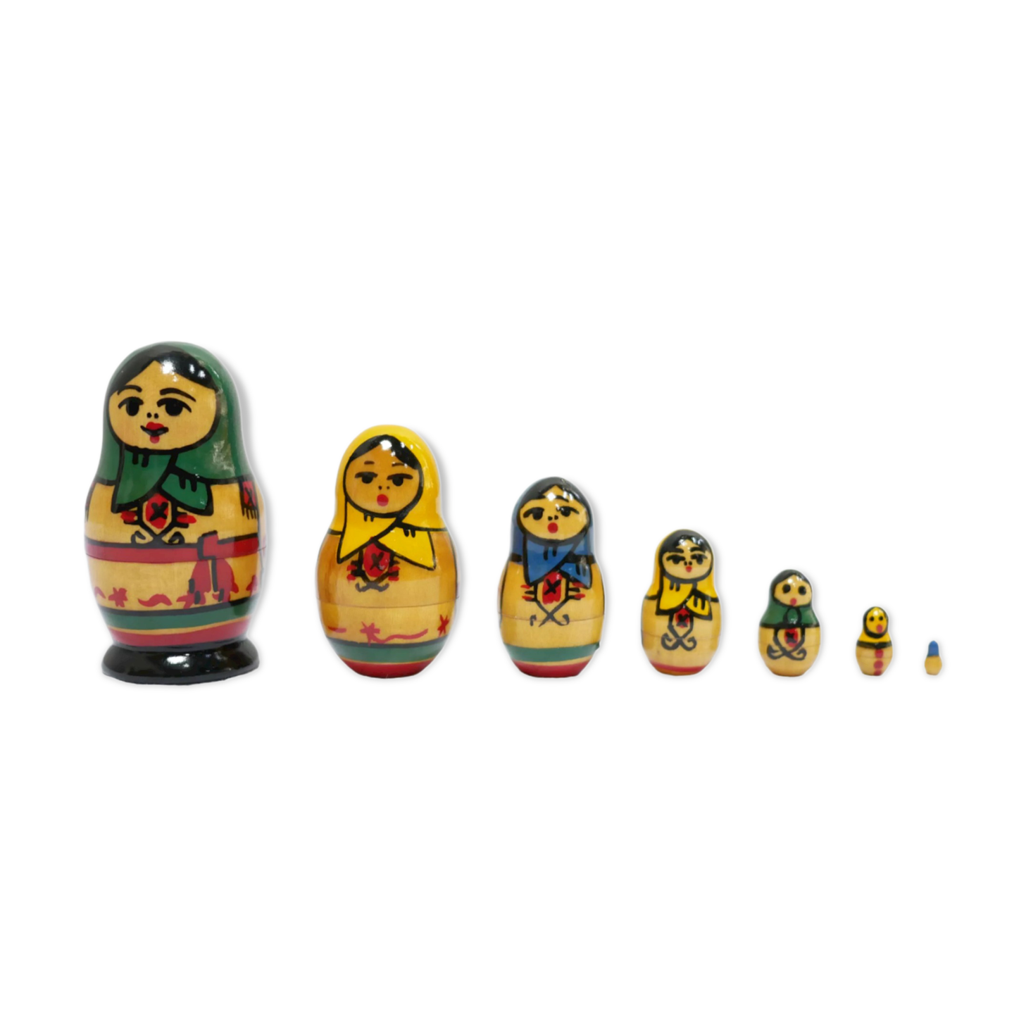 Vintage Russian Matryoshka wooden dolls