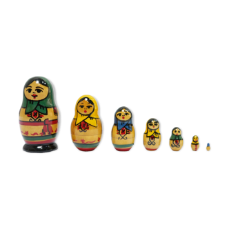 Vintage Russian Matryoshka wooden dolls