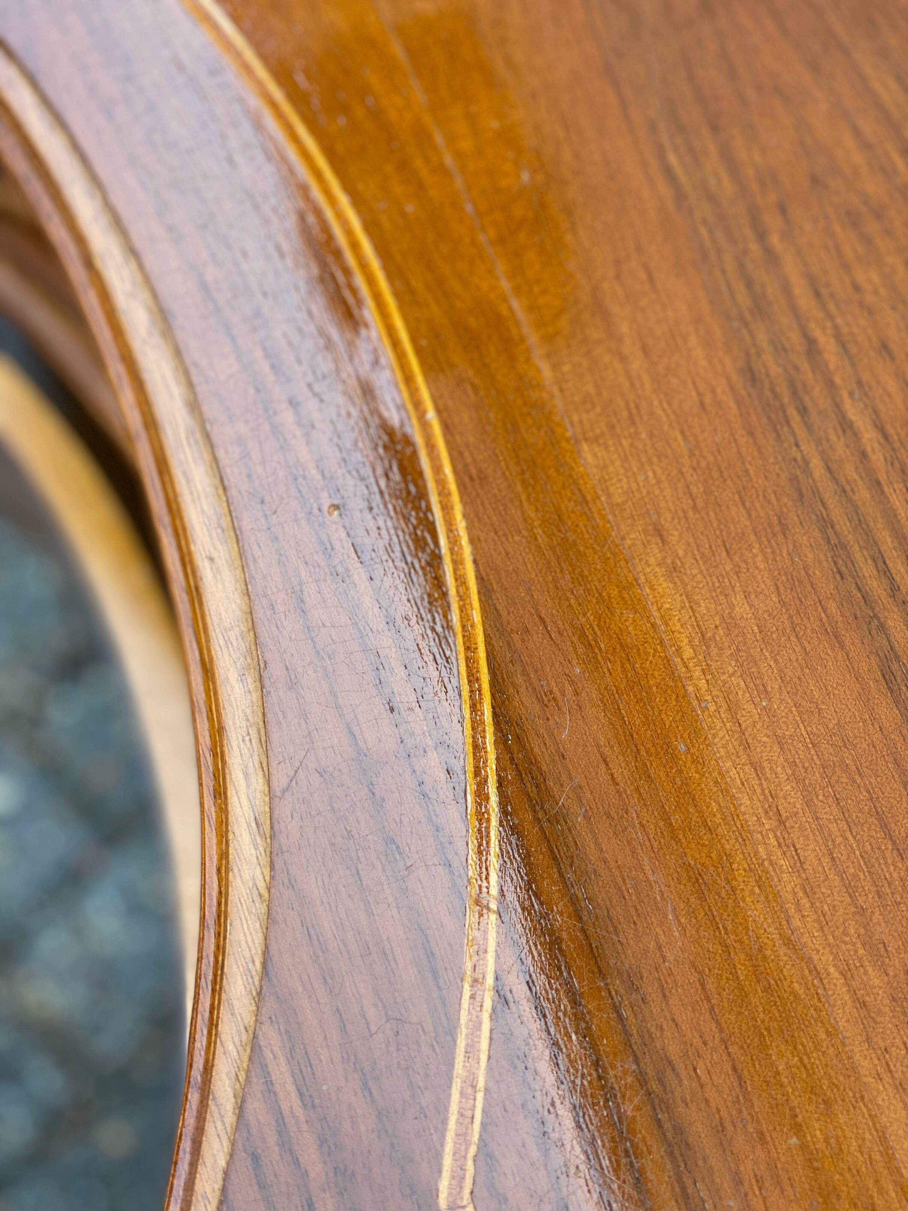 Vintage Inlay Wood Chest of Drawers in the Style of Louis XIV