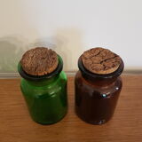 Set of two apothecary bottles