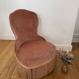 Old pink toad chair