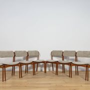 Mid-Century Model 49 Dining Chairs in Teak by Erik Buch for Odense Machine Gunning, 1960s, Set of 8