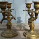 Brass candle holders