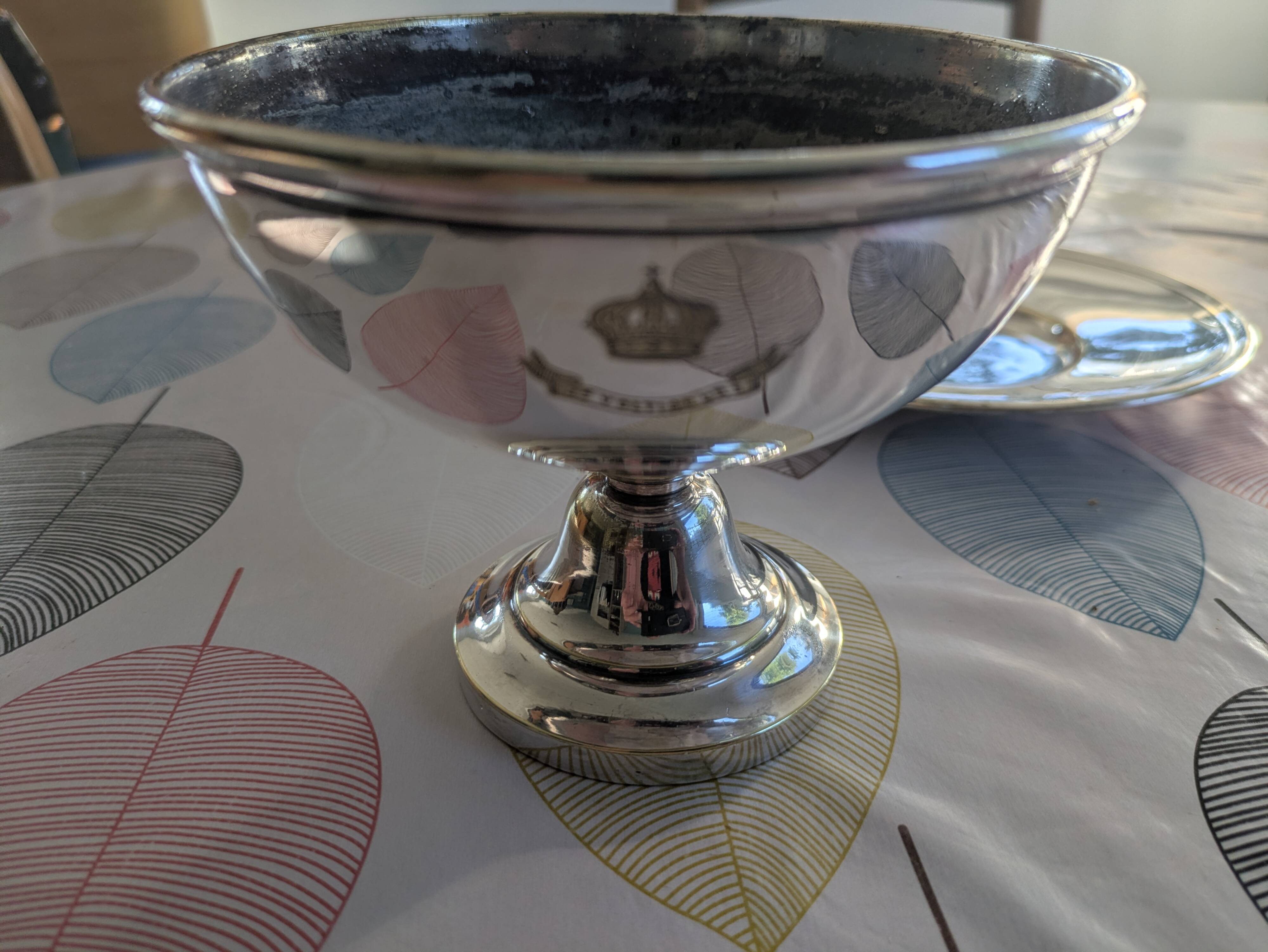 Christofle, silver-plated bowl and stand, numbered from the 19th century