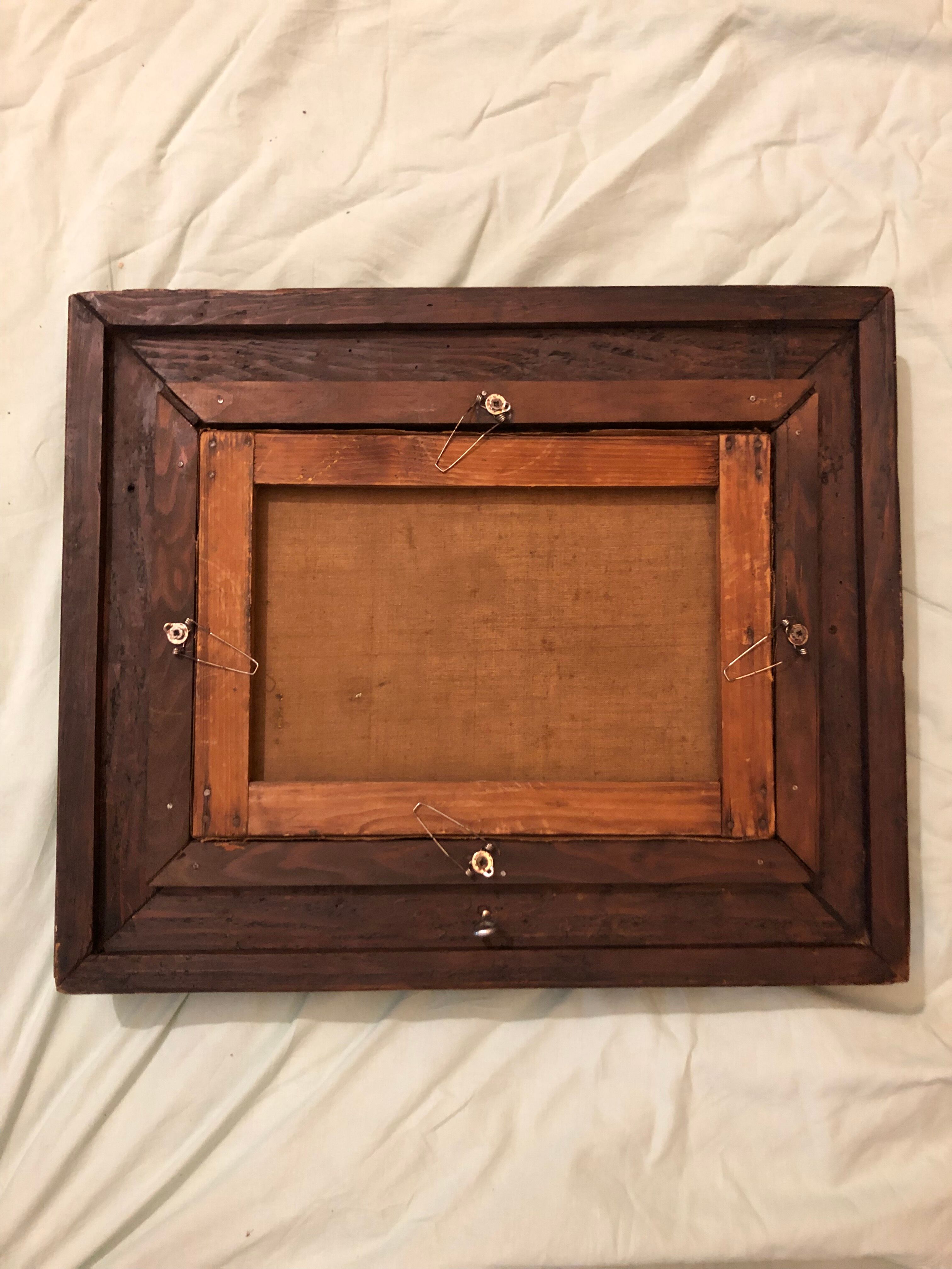 Oil painting and frame early 19th century