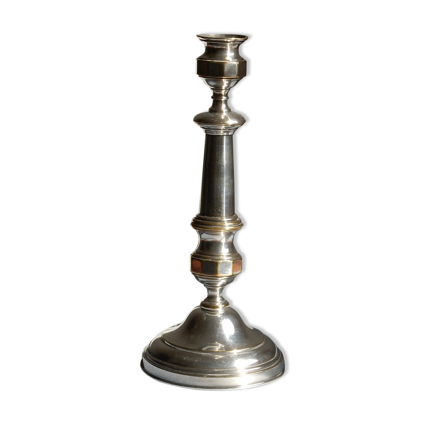 Silver metal chandelier