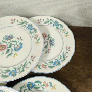 Set of 6 Large Flat Plates Villeroy & Boch "Delia" Vintage 26.5cm