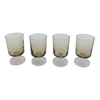 Set of 4 vintage stemmed glasses