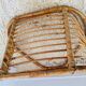 Porte bûche rotin vintage