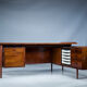 Executive Desk with Sideboard in Rosewood by Arne Vodder for Sibast Møbelfabrik, Denmark, 1950s