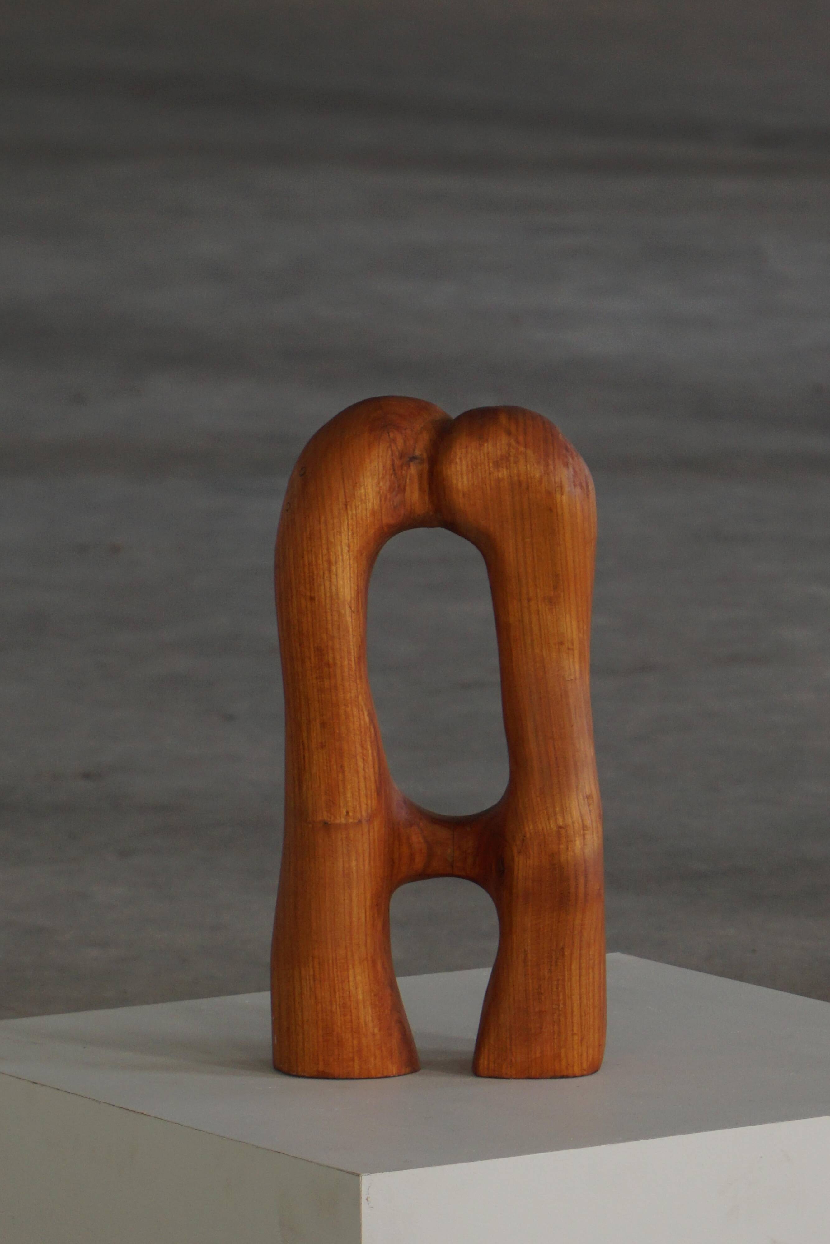 Decorative wooden sculpture "Love" by Ole Wettergren, Denmark, 2000s
