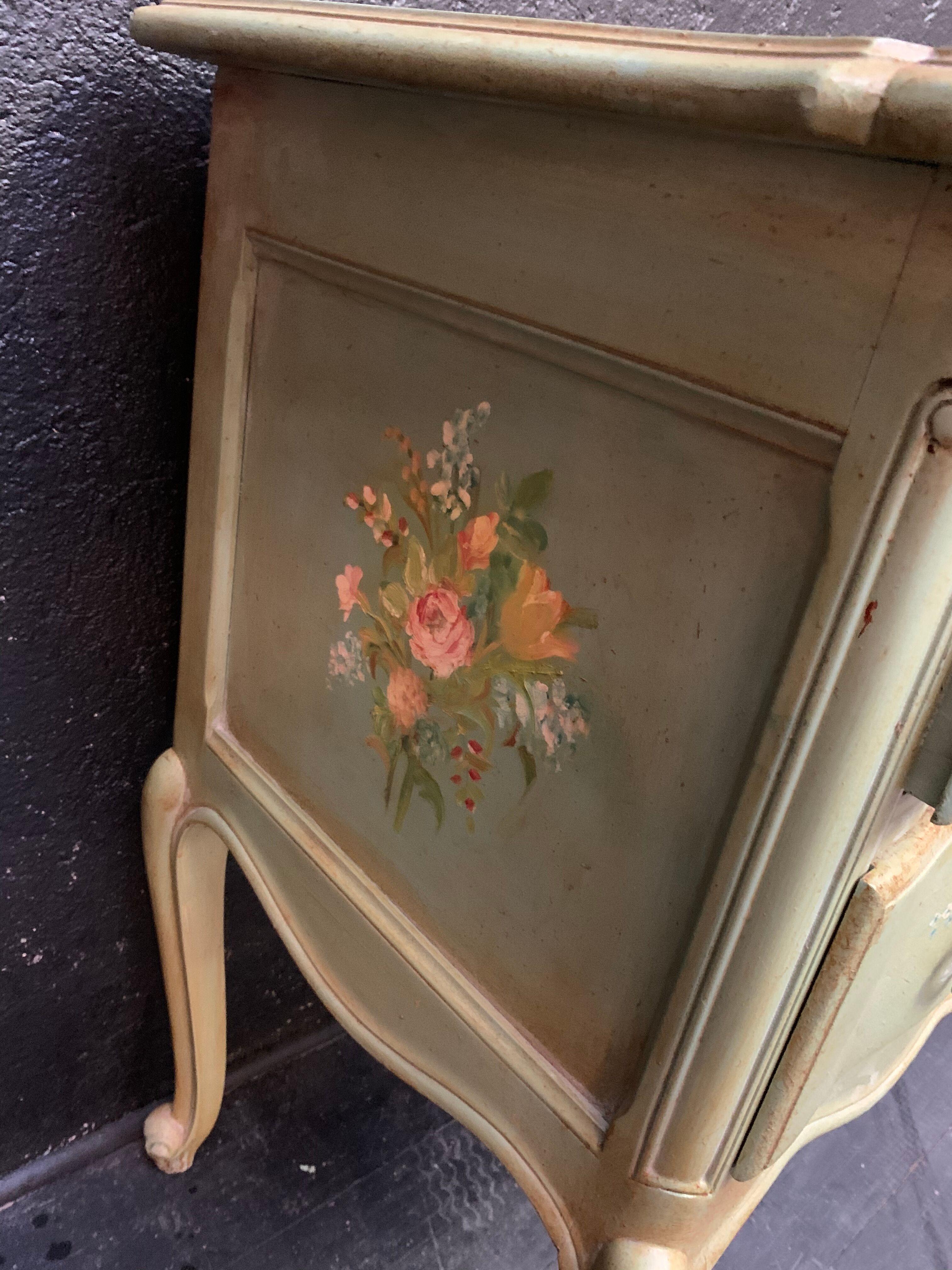 Dresser called "jumping" painted wood