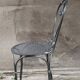 Chaise en fer forgé gris foncé